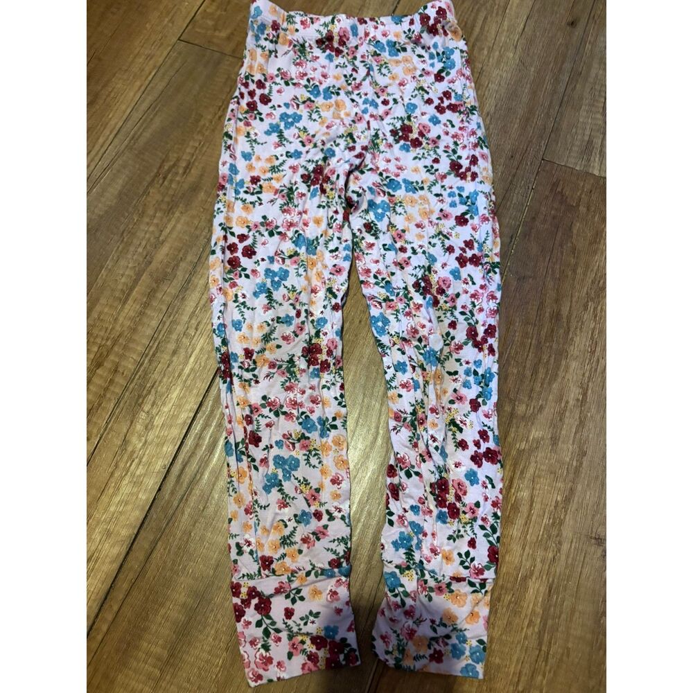 Posh Peanut pajama pants. Girls. 6T. Floral. Bamboo